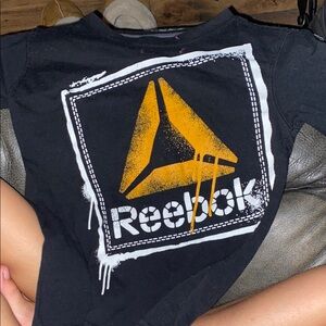 Reebok Black Tee with Yellow Logo